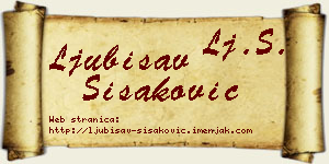 Ljubisav Šišaković vizit kartica